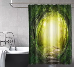 3D Baum Loch Tür 78 Duschvorhang Wasserdicht Faser Bad Daheim Windows Toilette - Picture 1 of 3