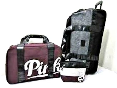 Juego de 3 maletas de equipaje con ruedas Victorias Secret rosa nuevo con etiquetas  Foto 1 de 2