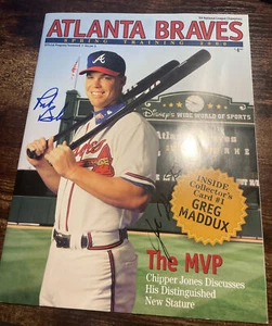 Josh Hamilton Pat Borders sigend 2000 atlanta braves Spring Training program - Picture 1 of 2