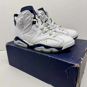 Nike Air Jordan 6 Retro Midnight Navy Size 8.5 White/Navy - Picture 1 of 17