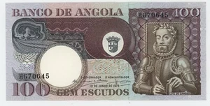 Angola 100 escudos 10-6-1973 Wybierz 106 UNC Banknot nieobiegowy - Zdjęcie 1 z 2
