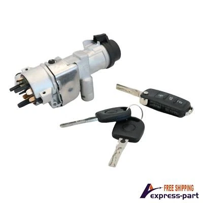 For Audi 98-09 A4 Quattro Ignition Lock Cylinder Assembly With Key Shells - Image 1 of 4