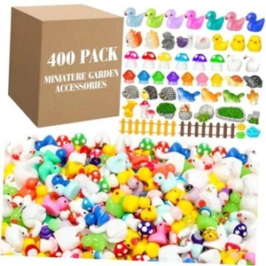 Barydat 400 Pcs Mini Resin Garden Figures for Pranks Hide Crafts Tiny Resin - Picture 1 of 7
