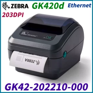 Zebra GK420d 203dpi Ethernet Port Label Thermal Barcode Printer GK42-202210-000 - Picture 1 of 10