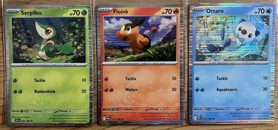 Serpifeu, Floink, Ottaro Pokémon Karten Promo Bundle Deutsch - Bild 1 von 2
