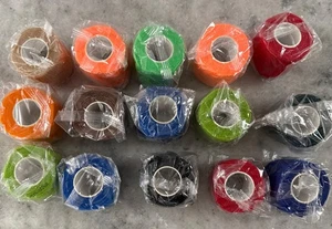 15er Pack 2"x 5 Yard Bandage Wickel Rollen Elastisch Selbstklebend Band Sportliche Farben - Bild 1 von 2
