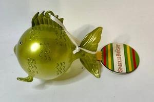 VTG Christopher Radko Sparkle Bright Christmas Ornament 2005 Puffy Fish NWT RARE - Picture 1 of 6