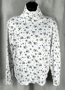 Nutcracker Women's Turtleneck Snowman & Snowflakes Long Cuffed Sleeve MEDIUM - Picture 1 of 11