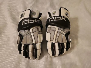 Reebok 9K Senior 13" Hockey /Lacrosse Gloves Black &White Padded Field - Picture 1 of 9
