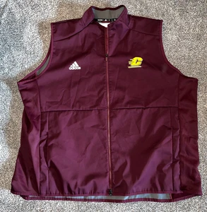 RARE Central Michigan Chippewas TEAM PUBLISHED Adidas Fleece Lined Vest XXXL 4XL - Bild 1 von 2