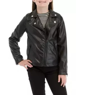 NWT Derek Heart Girls Faux Leather Moto Jacket Size XL - Image 1 of 4