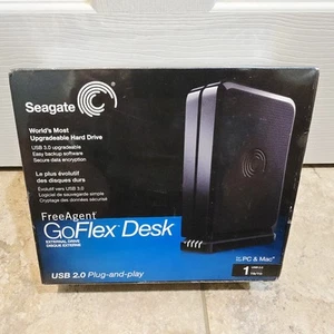 Seagate Free Agent GoFlex Desk 1 TB External Hard Drive USB 2.0 Plug Play SEALED - Afbeelding 1 van 6