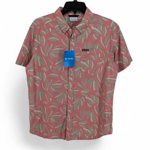 Camicia Columbia Uomo Rapid Rivers Stampa Manica Corta Rosa Agave Areca Small - Foto 1 di 4