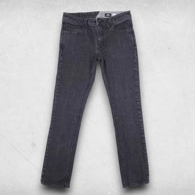 Volcom Vorta Jeans Mens 31 Black Slim Straight Streetwear Skater Contemporary - Image 1 of 4