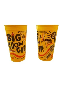 2 Dickey's BBQ #Big Yellow Cup Plastic 32oz Share Your Adventures 2022 - Imagen 1 de 3