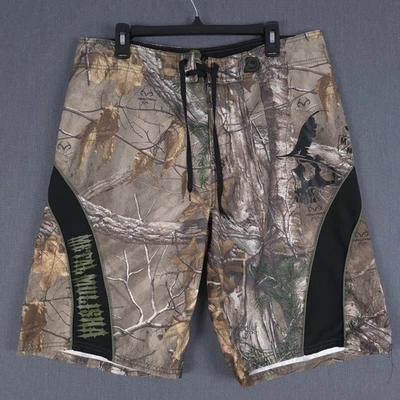 Shorts de natação masculino Metal Mulisha 36 (adequado para 36x11) Realtree extra camuflado sem forro - Imagem 1 de 4
