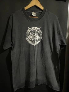 Vintage 90’s Skateboard Tshirt Black Holey L WORN ATM American Made Skate 92 - Bild 1 von 4
