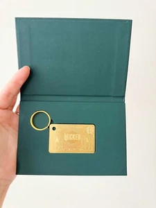 Limited Edition 2024 Starbucks Emerald City WICKED Gold Metal Gift Card Keychain - Picture 1 of 4