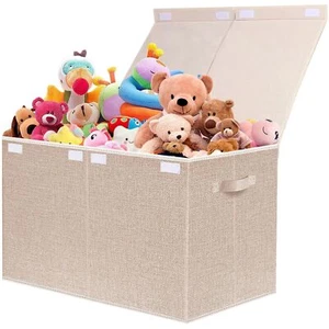 VERONLY Large Toy Box Chest Storage with Lid - Collapsible Kids Toys Boxes Organ - Picture 1 of 7