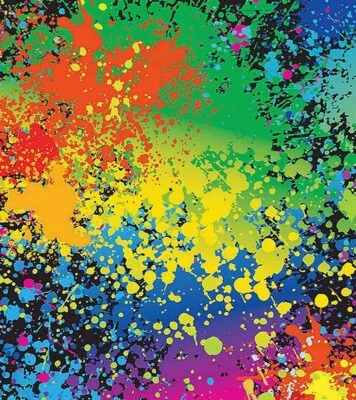 Тканевые неоновые брызги Feline Drive POUNCE Cat — четверть квадратного ярда (18 x 22 дюйма) отличное качество - Изображение 1 из 4