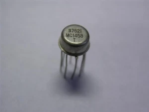 1 Amplificador Operacional Doble IC Vintage Signetics MC1458T Lata de Metal Paquete en T - Imagen 1 de 1
