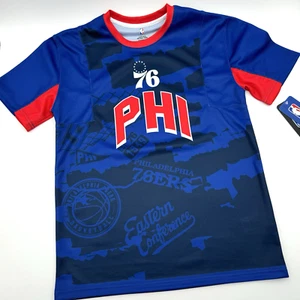 Philadelphia 76ers T-Shirt Basketball NBA Phila Size L (14-16) Short Sleeve - Picture 1 of 11
