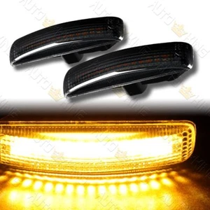 FIT LAND ROVER LR2 LR3 LR4 SMOKE LENS AMBER LED TURN SIGNAL SIDE MARKER LIGHT - Picture 1 of 4