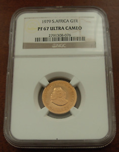 South Africa 1979 Gold 1 Rand NGC PF67UC