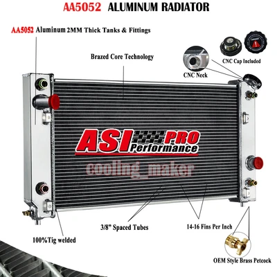 For 1994 1995 GMC Sonoma/Chevy S10, 1995 Chevy Blazer/GMC Jimmy Radiator 4-Row - Image 1 of 4