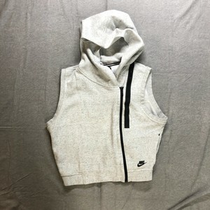nike sleeveless zip up moletom com capuz