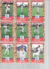 COLUMBUS CLIPPERS(YANKEES) 1989 POLICE/CRACKER JACK SET-BERNIE WILLIAMS,MAAS,ETC