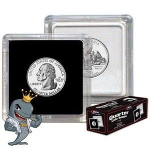 BCW 2x2 Moneda Snap - Cuarto - Caja Negra 25ct ENVÍO GRATUITO - Imagen 1 de 1