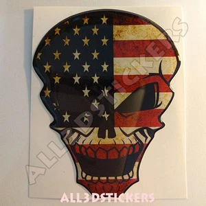 Calcomanía adhesiva de resina cúpula coche portátil 3D con bandera de Estados Unidos EE. UU. - Imagen 1 de 3