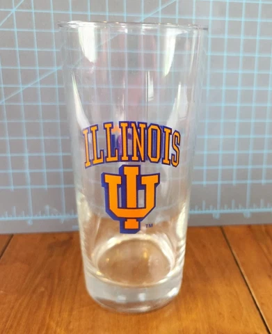 Vintage University Of Illinois Fighting Illini Glass  U of I - gw3 Cover