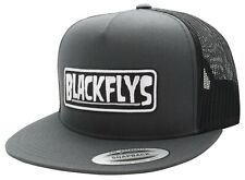 NEW Black Flys FLY ZIG TRUCKER SNAPBACK HAT CHARCOAL / BLACK LIMITED RELEASE