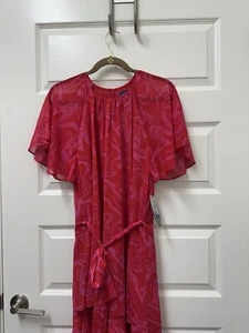 SCOOP Midi Red Marble Colorful Dress Size M 8-10 Brand New With Tags - Picture 1 of 18