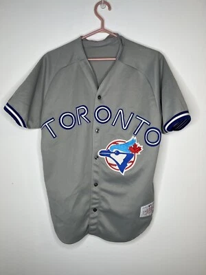 Camiseta deportiva de carretera vintage de los años 90 Toronto Blue Jays CCM Maska MLB para hombre LG RARA Foto 1 de 4