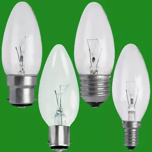 25x Clear Candle Dimmable Standard Light Bulbs 25W 40W 60W BC ES SBC SES Lamps - Picture 1 of 9