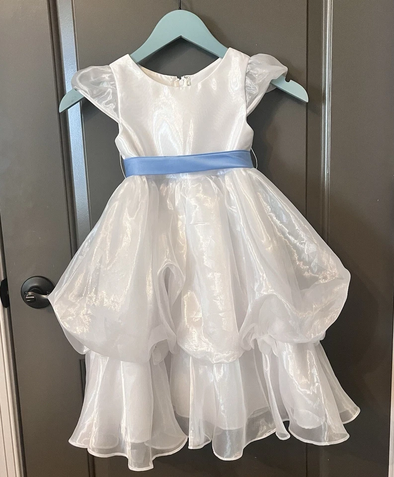 Vestido Alfred Angelo Niña Flor Talla 6 Usado Una Vez/Perfecto Estado Foto 1 de 3
