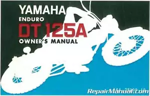 1974 Yamaha DT125A Motorcycle Owners Manual - Picture 1 of 1