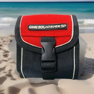 GameBoy Advance SP Nintendo Carrying Case Travel Bag, Red & Black GBA Pouch VG - Picture 1 of 8