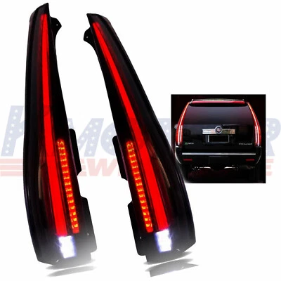 Led Tail Lights Smoked Tinted Lamp For Cadillac Escalade ESV Rear Lamp 2007-2014 - Image 1 of 4