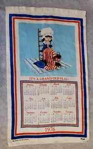 Fran Mar Moppets 1976 Bicentenario Betsy Ross Grande Vecchia Bandiera Asciugamano Piatto - Foto 1 di 5