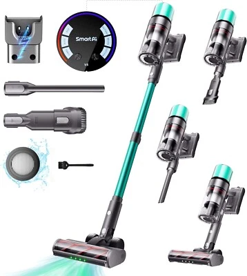 SMARTAI V5 Akku Staubsauger 50Kpa/600W/70Min Beutellos Akkustaubsauger Filter EU