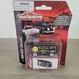 2021 Majorette Volkswagen T1 Food Truck Big Burger Chef BLACK DELUXE CARS NEW!!! - Picture 1 of 5