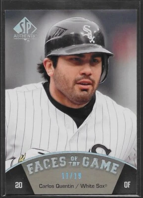 2009 SP Authentic Titanium #174 Carlos Quentin Faces of the Game #'d 11/19 - Image 1 of 2