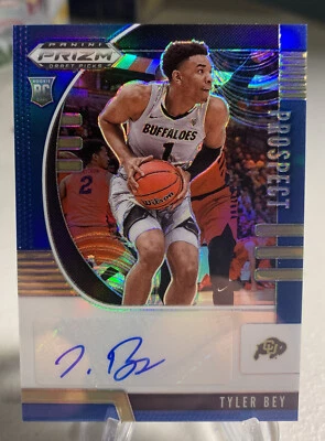 2020 Prizm Draft Picks Tyler Bey 002/149 Autograph Auto Blue Prizm PA-TB - Image 1 of 2