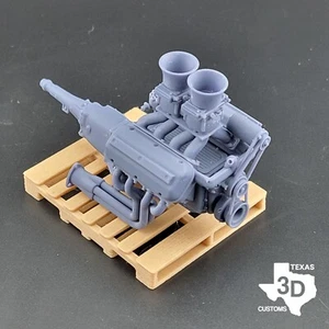 Firepower Hemi Tunnel Ram modelo motor resina impreso en 3D escala 1:24-1:8 - Imagen 1 de 3