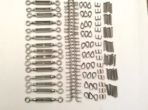 15 x Stainless Steel G316 Balustrade Turnbuckle Kit Wire Handrail Cable DIY - Picture 1 of 1