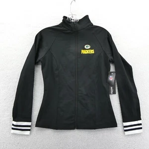 Packers Track Jacket Women Small Black Green Bay Certo By Northwest Football NFL - Picture 1 of 13